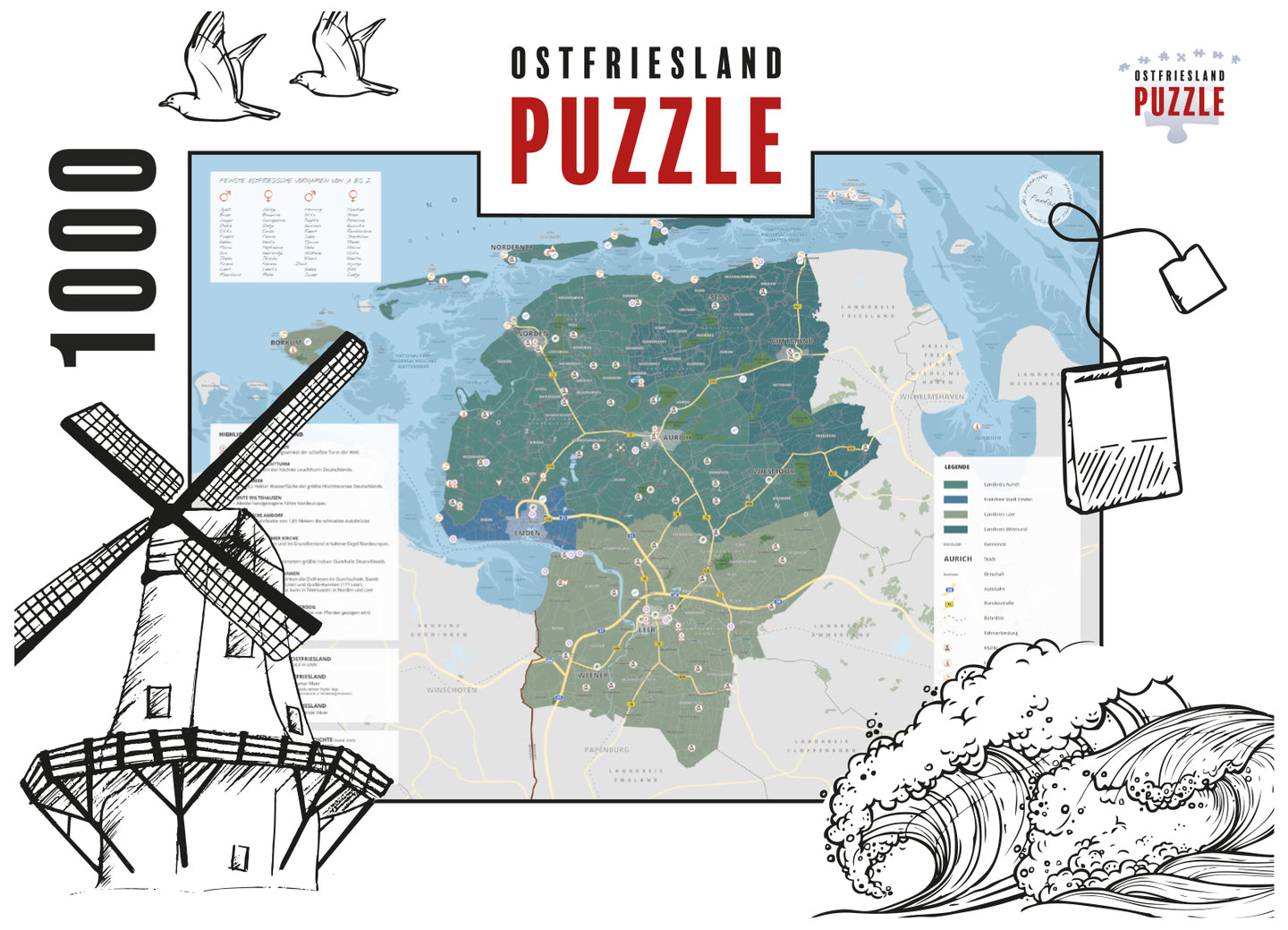 Ostfriesland Puzzle - 1.000 Teile